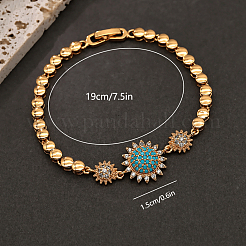Sunflower Brass Link Bracelets for Women&nbsp;YB0749