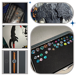 クラフトや刺繍用のEVAフォームロール  長方形  ブラック  300x3mm  5 m /ロール&nbsp;DIY-WH0723-032
