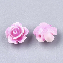 合成サンゴビーズ  染め  花  カメリア  10x10x6mm  穴：1mm&nbsp;CORA-S026-21A-03