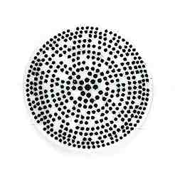 Flat Round with Polka Dot Pattern Cup Mat Silicone Molds&nbsp;DIY-M039-04