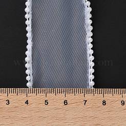蝶結び用 5 ヤード ABS パールエッジ メッシュリボン  ギフト包装  ホワイト  1-5/8インチ（40mm）&nbsp;OCOR-B004-01A-07