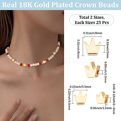 50Pcs 2 Styles Brass Beads&nbsp;KK-BBC0027-41
