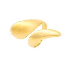 女性用304ステンレススチールカフリング  イオンプレーティング（ip）  ゴールドカラー  usサイズ7（17.3mm）&nbsp;RJEW-B121-05B-G