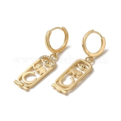 真鍮マイクロパヴェキュービックジルコニアダングルピアス  ナザールボンジュウ  ライトゴールド  42x10.5mm&nbsp;EJEW-L271-06KCG-02
