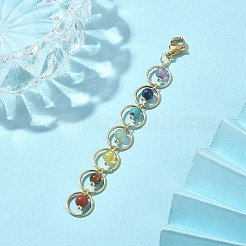 Chakra Natural & Synthetic Gemstone Pendant Decorations&nbsp;HJEW-TA00051