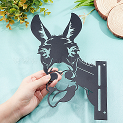 Iron Peeping Donkey Metal Art Farm Garden Decor&nbsp;DJEW-WH0063-05