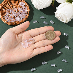 PVCモバイル防塵プラグ50個  蝶結び  透明  5.5x11x4mm&nbsp;AJEW-SC0031-65