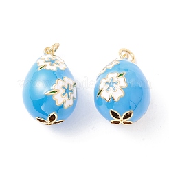 Rack Plating Brass Enamel Pendants&nbsp;KK-B053-04G