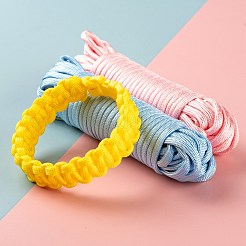 100m10色7インナーコアポリエステル＆スパンデックスコードロープ  ソリッドカラー  ロープブレスレットや靴紐作りに  ミックスカラー  4~5mm  10m /カラー  109.36ヤード/袋&nbsp;RCP-LS0001-01A