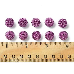 パール調アクリルビーズ  ベリービーズ  組み合わせビーズ  ラウンド  パープル  12mm  穴：1.5mm&nbsp;OACR-FS0001-45G