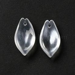 染色および加熱ガラスのペンダント  イリビスカスペタリン  ミックスカラー  20x11x6.5mm  穴：1.2mm&nbsp;GLAA-B009-01