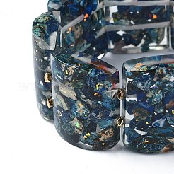 Dyed Natural Imperial Jasper & Synthetic Opal Stretch Bracelets&nbsp;BJEW-G702-01D