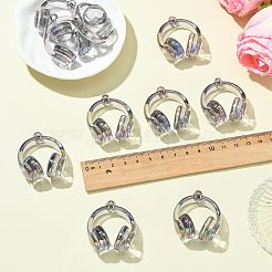 UV Plating Transparent Acrylic Pendants&nbsp;TACR-FZC0002-001G