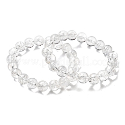 天然水晶ラウンドビーズストレッチブレスレット（女性用）  ビーズ：10mm  内径：2-1/8インチ（5.4cm）&nbsp;BJEW-L712-B03-10mm
