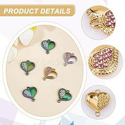12Pcs 3 Colros 304 Stainless Steel Rhinestone Connector Charms&nbsp;STAS-CA0001-86