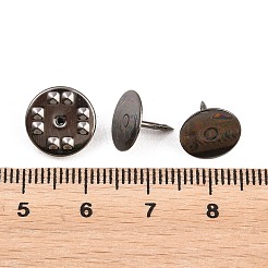 鉄製バタフライクラッチピン留め具 50個  ガンメタ色  10mm&nbsp;IFIN-H066-01B