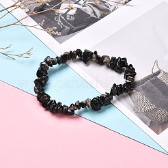 女の子の女性のための天然混合石チップビーズストレッチブレスレット  内径：2インチ（5cm）  3個/セット&nbsp;BJEW-JB06647