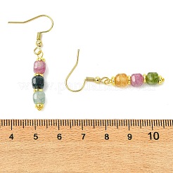 Natural Tourmaline Dangle Earrings&nbsp;EJEW-JE07308-01