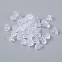 シリコン製ピアスキャッチ  ピアスバックキャッチ  スタッドピアス製作用  ホワイト  6x5mm  穴：0.7~1.2mm  950~1000個/箱&nbsp;SIL-P001-13