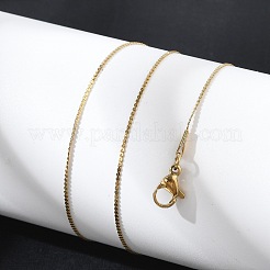 Ion Plating(IP) 304 Stainless Steel Serpentine Chain Necklace for Men Women&nbsp;NJEW-G076-01B-G