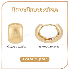 1Pair Brass Hoop Earrings&nbsp;EJEW-LP0001-72G