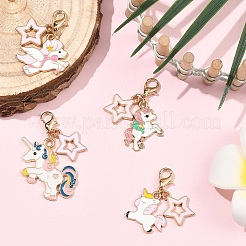 4Pcs Alloy Enamel Pendant Decorations&nbsp;HJEW-YW00387