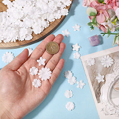 500個 5スタイル 布製花飾りアクセサリー  ホワイト  15~27mm  100個/スタイル&nbsp;DIY-CA0007-99
