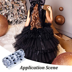 Polyester Heart Pattern Mesh Fabric&nbsp;SENE-WH0003-46