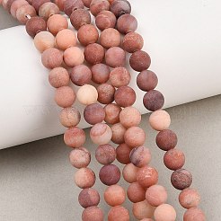 Natural Pink Aventurine Beads Strands&nbsp;G-G716-01-6mm
