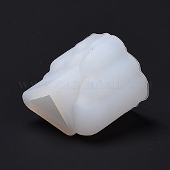 DIYクリスタルクラスターシリコンモールド  レジン型  UVレジン用  エポキシ樹脂ジュエリー作り  ホワイト  35x38x30mm  内径：24x18mm&nbsp;X-DIY-C040-05