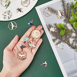32Pcs 8 Style Alloy Enamel Pendants&nbsp;FIND-SC0002-19