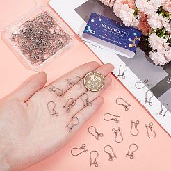 100Pcs 316L Surgical Stainless Steel Hoop Earring Findings&nbsp;STAS-SC0008-52