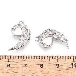 304 Stainless Steel Pendant Cabochon Settings&nbsp;STAS-N114-28P