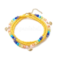 Glass Seed & Cat Eye Waist Beads&nbsp;NJEW-C00030-02
