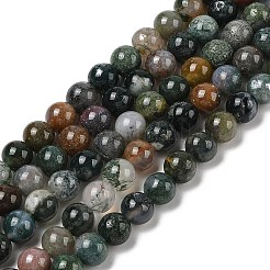 天然石インディアン瑪瑙ビーズ連売り  ラウンド  8.5mm  穴：0.8mm  約46個/連  14.84~14.96''（37.7~38センチメートル）&nbsp;G-A248-A01-02