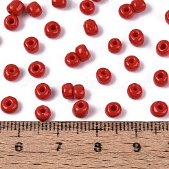 6/0 Baking Paint Glass Round Seed Beads&nbsp;SEED-S036-01C-15