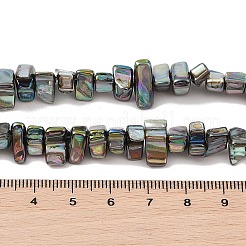 天然淡水シェルビーズ連売り  染め  ABカラー  ナゲット  ブラック  7~17.5x5~5.5x6~8.5mm  穴：1.2mm  約72~73個/連  15.35''（39センチメートル）&nbsp;BSHE-H018-07E