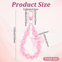 1Pc Bowknot Round Acrylic Beaded Decorations&nbsp;HJEW-BM0001-39