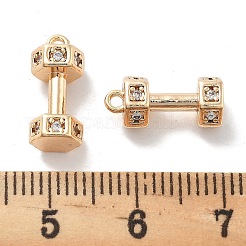 Brass Micro Pave Clear Cubic Zirconia Pendants&nbsp;KK-M102-46G
