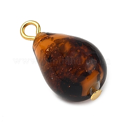 Handmade Gold Sand Lampwork Pendants&nbsp;PALLOY-JF04372-02