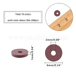 Handmade Polymer Clay Beads&nbsp;CLAY-PH0001-22A-6mm