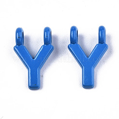 スプレー塗装合金2ループリンクペンダント  カドミウムフリー＆鉛フリー  文字L  文字.y  13.5x8.5x1.5mm  穴：2mm&nbsp;PALLOY-T075-48Y-RS
