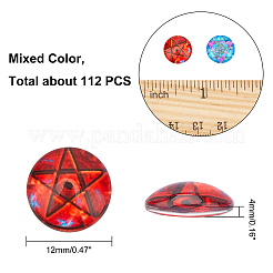 Glass Cabochons&nbsp;GLAA-WH0025-28