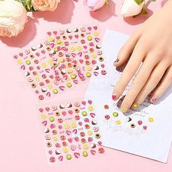 フルーツテーマの紙ネイルアートステッカー60枚  ミックスカラー  100x80mm&nbsp;AJEW-CJC0018-05A