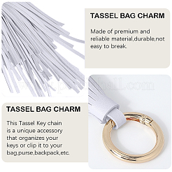 1Pc PU Leather Tassel Pendant Keychains&nbsp;FIND-CL0002-41B