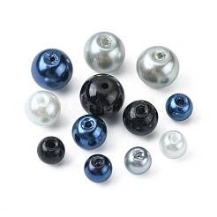 460個12スタイルガラスパールビーズ  ビーズジュエリー作り  ラウンド  ミックスカラー  6~11mm  穴：1~1.5mm&nbsp;HY-FS0001-07
