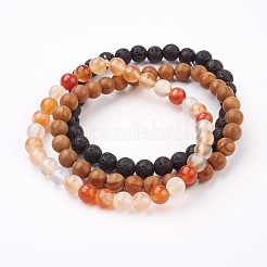 Natural Mixed Stone Stretch Bracelets&nbsp;BJEW-JB03600