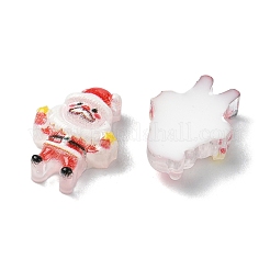 カラフルなクリスマスシリーズの樹脂製カボション  サンタクロース  11.5x8.5x4mm&nbsp;CRES-Q006-02J