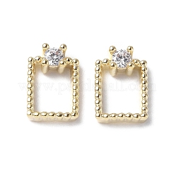 Brass Micro Pave Clear Cubic Zirconia Cabochons&nbsp;KK-A174-03G