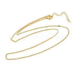 2MM Star Brass Curb Chain Necklaces for Men Women&nbsp;NJEW-L012-09G